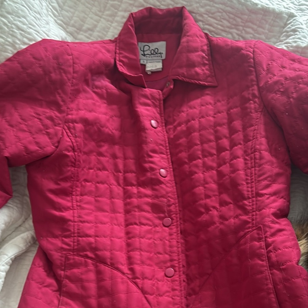 Lilly Pulitzer Pink Quilted Puffer Jacket